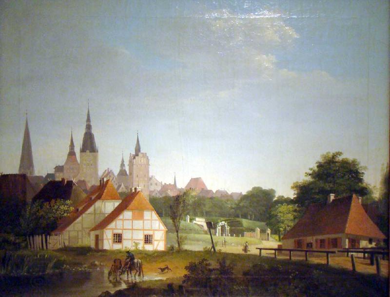 Georg Friedrich Kersting Ansicht von Rostock von Westen oil painting picture